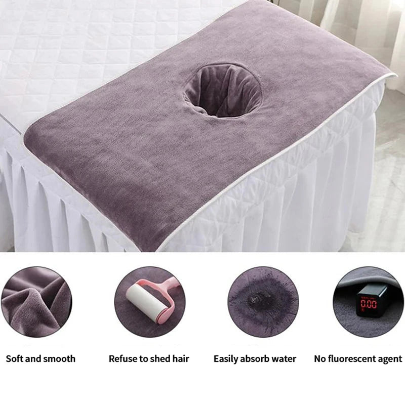 Serviette pour visage avec trou table de massage MASSAGE ZEN